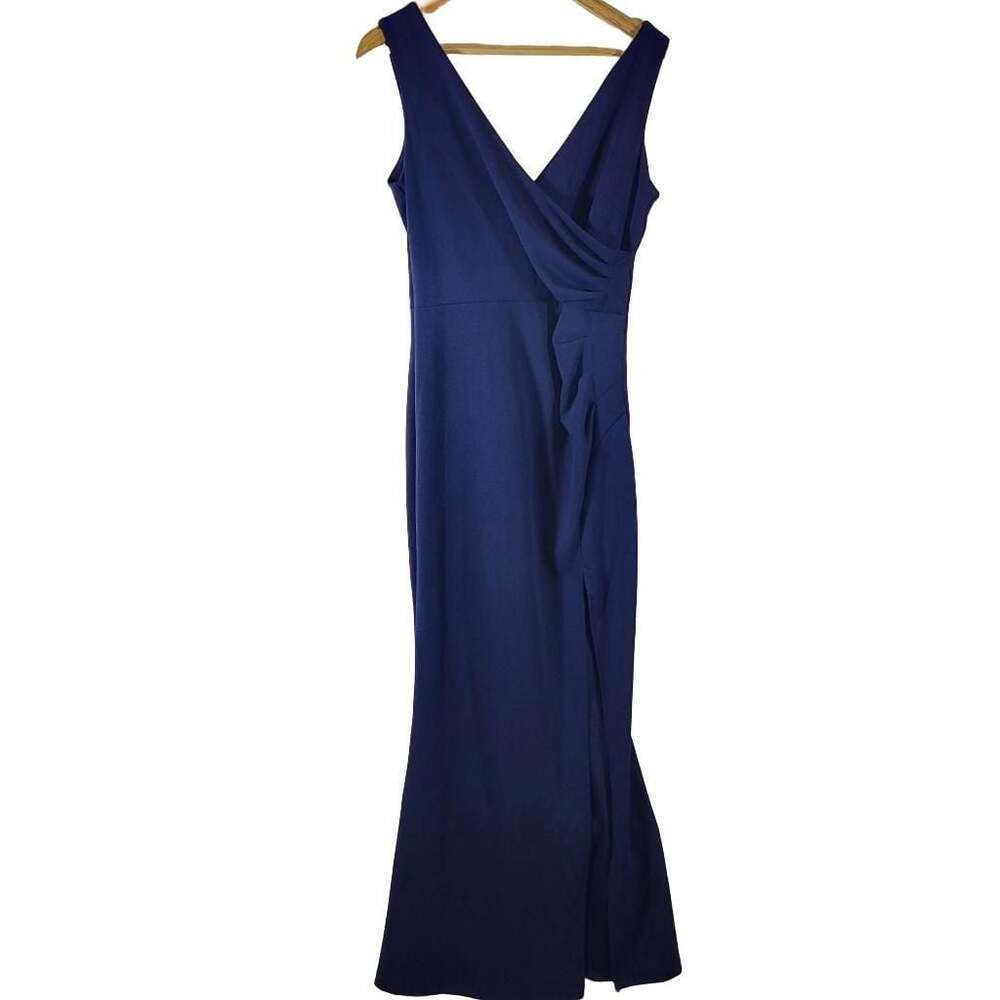 Woosea Women's V-Neck Sleeveless Draped Side Slit Maxi Dress